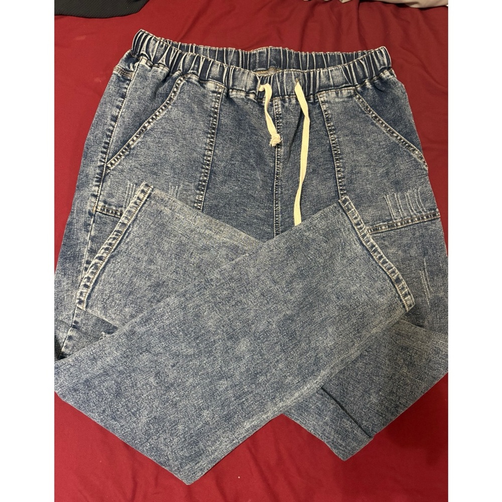 Stylish Blue Denim Joggers